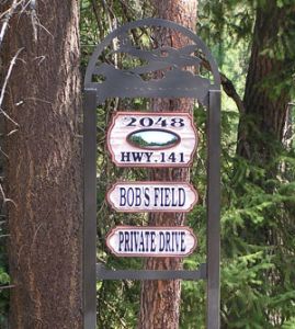 Rural Sign Stand-Trout Lake